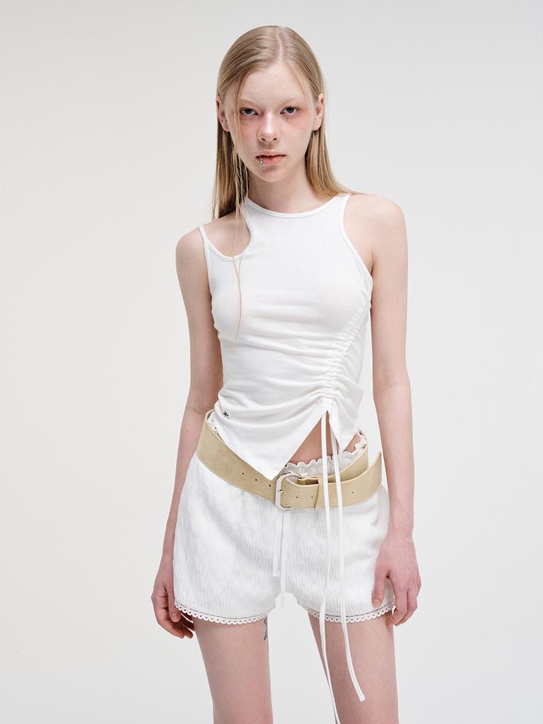 ETMON Lace Banding Short Pants White