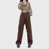 Autumn 2023 Women's Retro High-Waist Wide Leg Corduroy Pants
