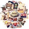 35pcs-70pcs  Spirituality Stickers Iconic Jesus Teacher Reward Stickers Religious Stickers For Notebook Luggage Mobile