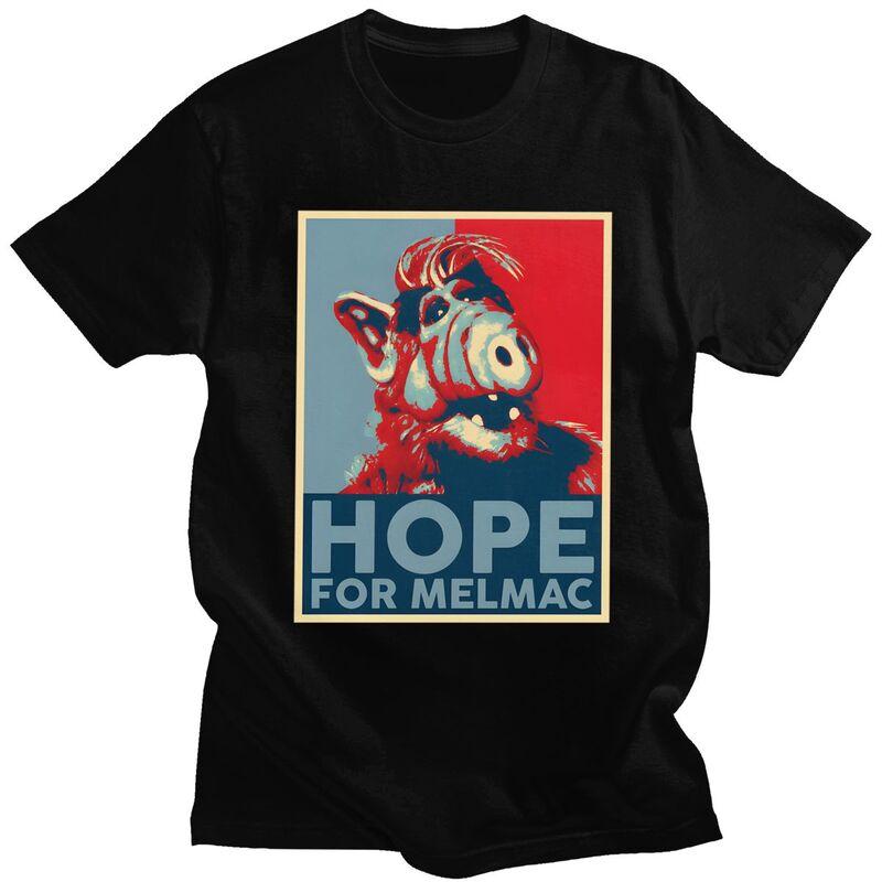 Модные футболки на заказ Alf Hope For Melmac Мужские футболки с коротким рукавом Streetwear Топы из чистого хлопка Приталенная футболка Мерч -...