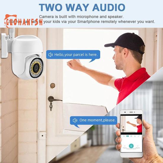 1 комплект камеры наблюдения A13 — 1080P HD-совместимая, двойная подсветка ночного видения, встроенный микрофон, вращающаяся камера наблюдения, товары для дома