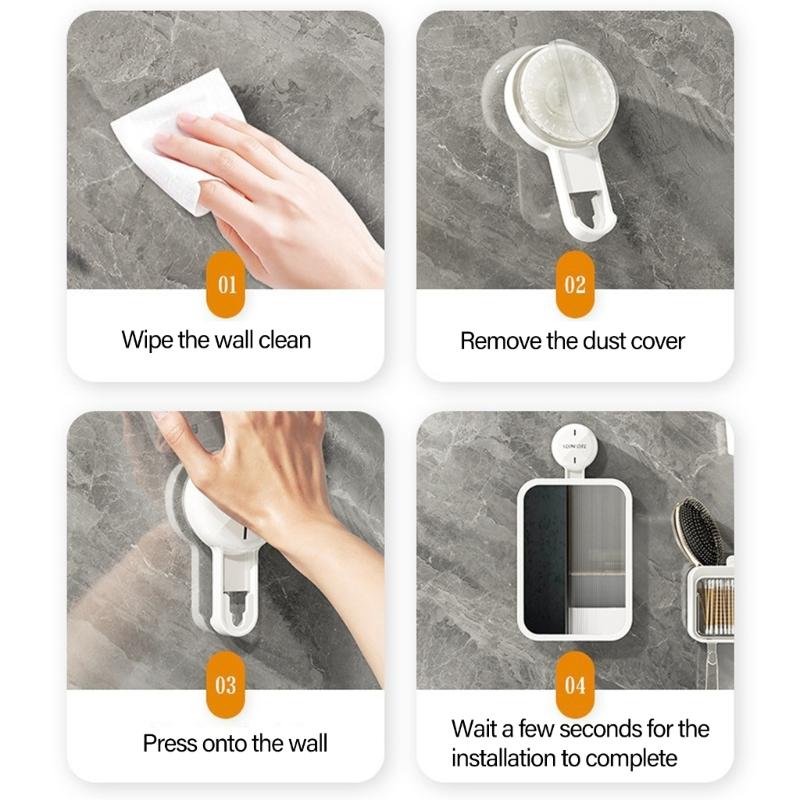 Easy Installion Designs Suction Cup Mirror Portable Accessory Convenient for Bathroom and Shower Without Fog Designs