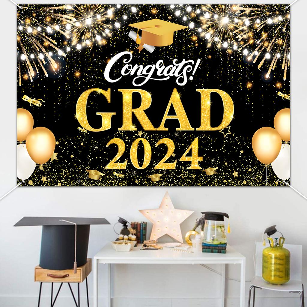 2024 Счастливый Выпускной Фон для Фото Поздравления Выпускной Вечеринка Поздравления Выпускники Фотография Фон Декор