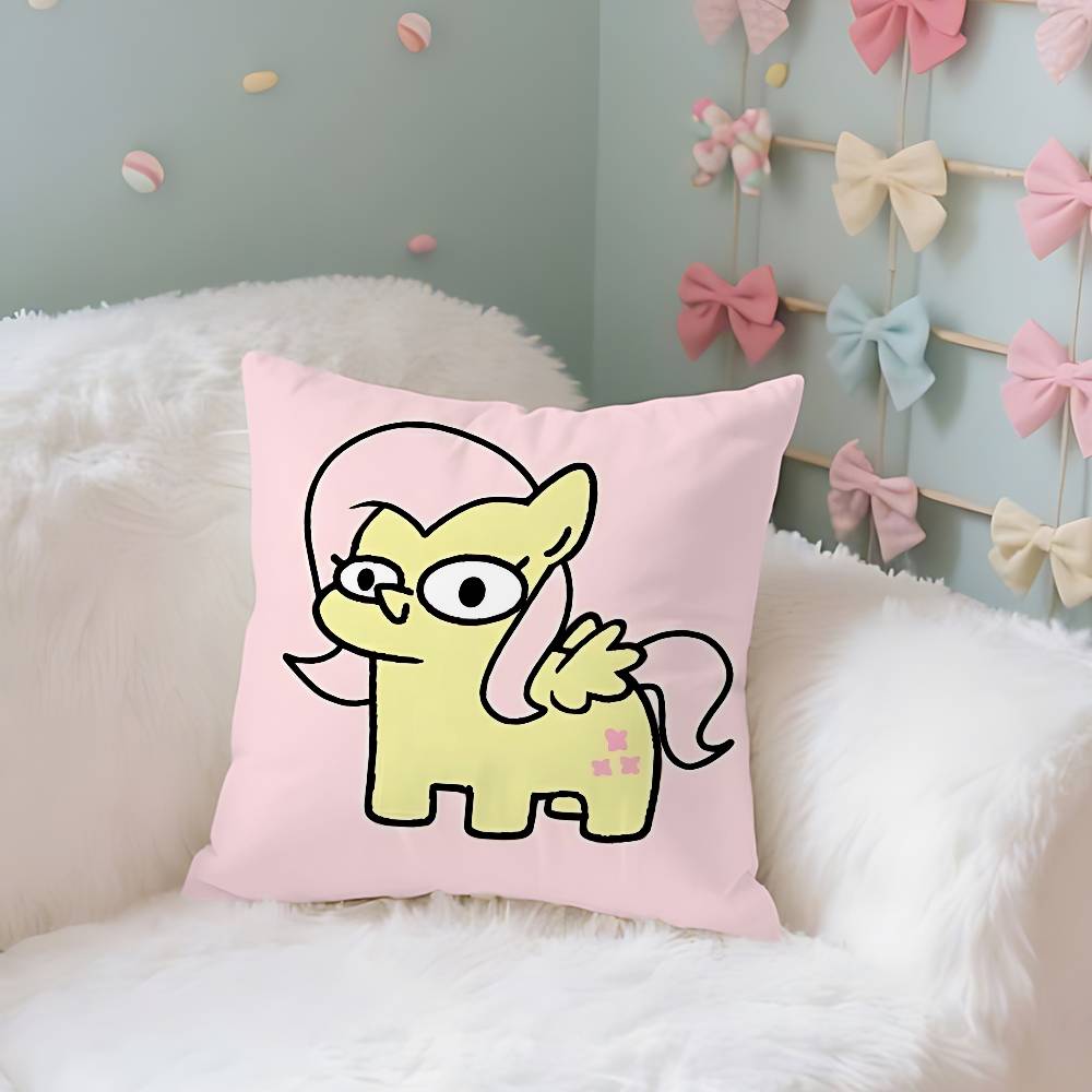 Cute FfluttershyS Kawaii Case Plush Fabric Soft Pillowcase Double Sided Print Cushion Cover Household Gifts