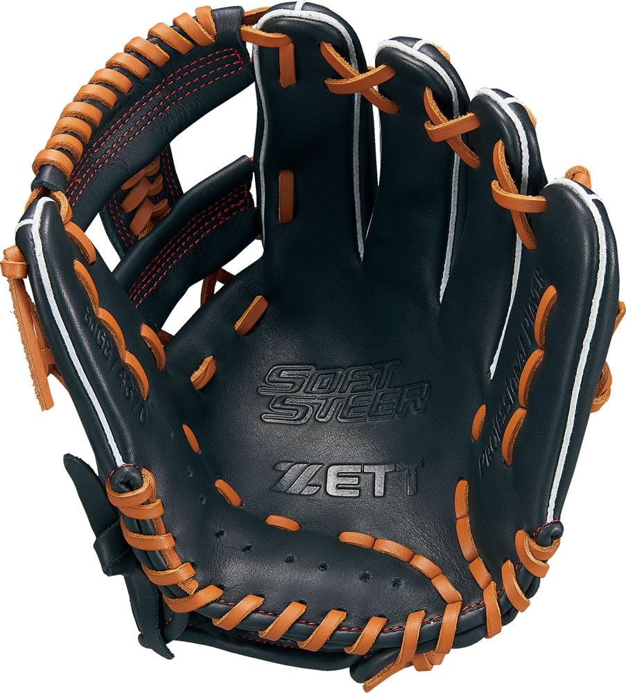 Перчатки для бейсбола и софтбола ZETT Boys Soft Steer для броска левой рукой, коричневые, M BJGB74370 (Перчатка) Универсальный черный/дубовый (1936)