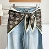 Satin Waist Triangle Scarf Belt Ethnic Style Shirt Extender Fashion Silk Scarf  Women's Fashion