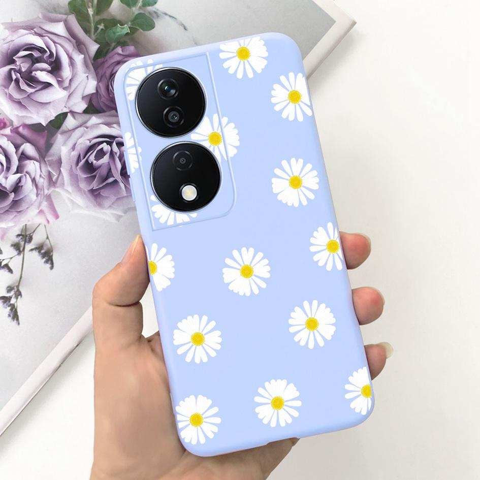 For Honor X7b Case CLK-LX1 CLK-LX2 CLK-LX3 Protective Cover Cute Astronaut Daisy Soft Silicone Funda For HonorX7b X 7B 5G Bumper