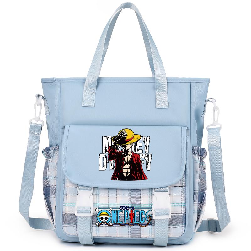 Аниме One Piece Дышащая компьютерная сумка женская сумка через плечо Милая сумка-мессенджер для подростков девочек и мальчиков школьная сумка женская повседневная моющаяся сумка