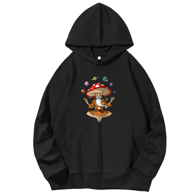 Magic Mushroom Buddha Fashion Harajuku Graphic Hooded Sweatshirts Spring Autumn Essentials Hoodie Hooded Shirt Unisex Sportswear