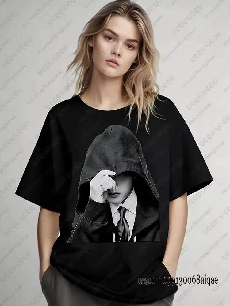 2026 Kpop Boy Band Final Look Photo Graphics Unisex Cotton Shirt BTS Summer New High Quality Women's Oversized Streetwear Tshirt