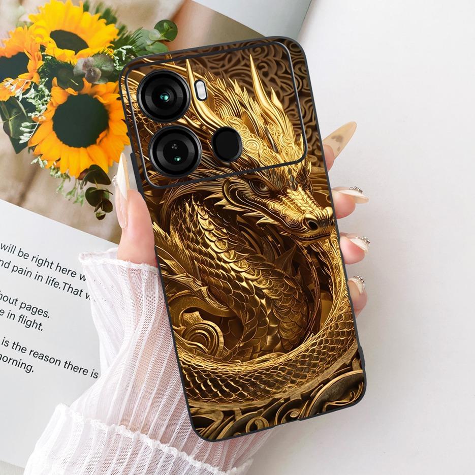 For Itel P40 Plus Case P683L Luxury Butterfly Tree Painted Cover Soft Silicone Phone Case For Itel P40 P662L P 40 ItelP40 + Bags
