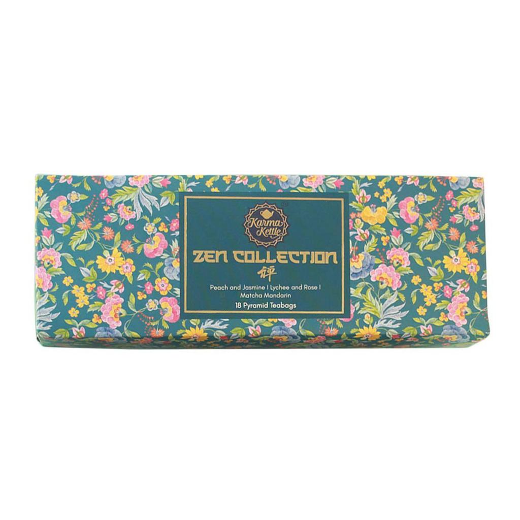 Tea Set 3 Flavors (18 Pack, 2 G), Zen Collection Gift Box, Karma Kettle