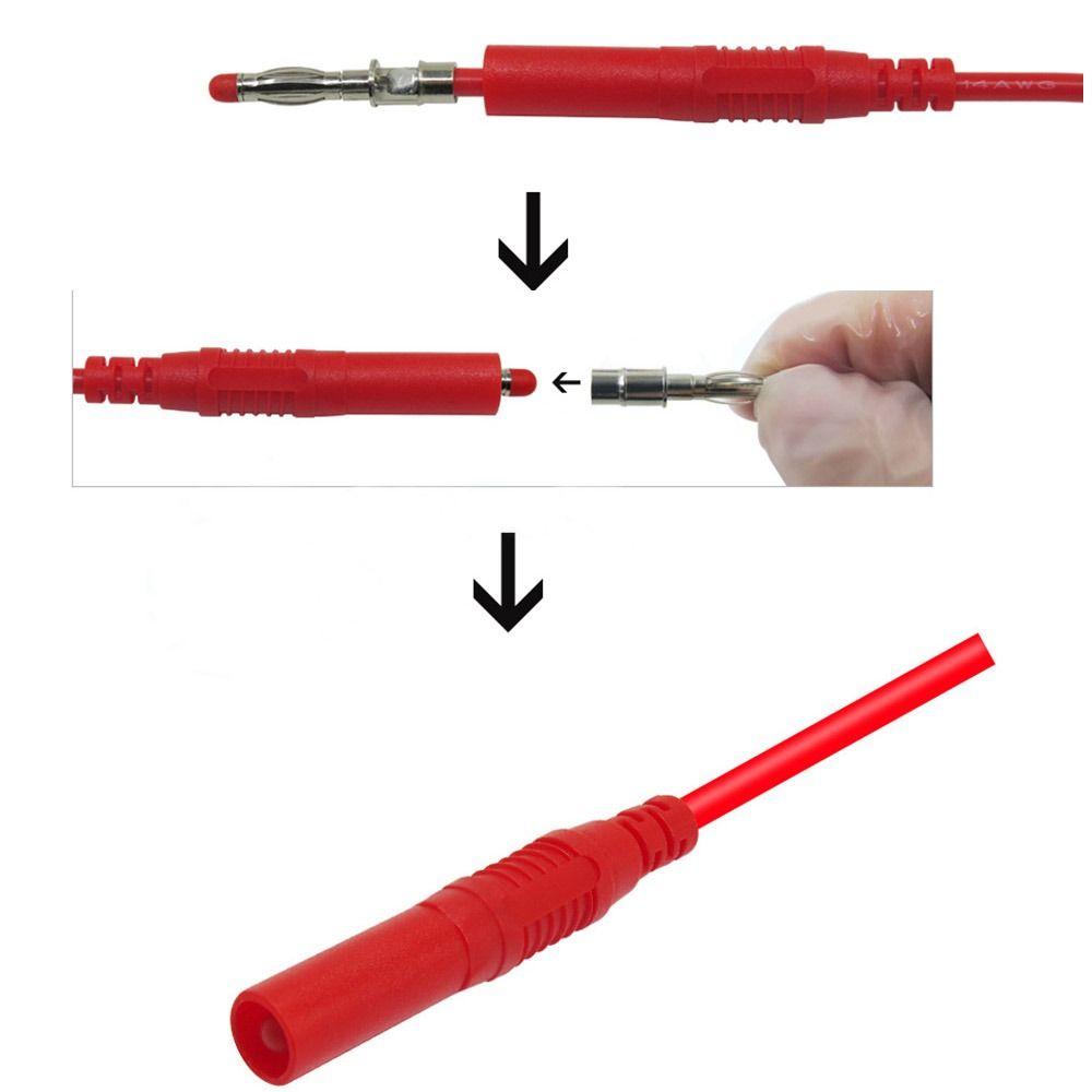 Safe DIY Electrical Connector 4mm Banana Plug Copper Banana Plug Female Socket Extension