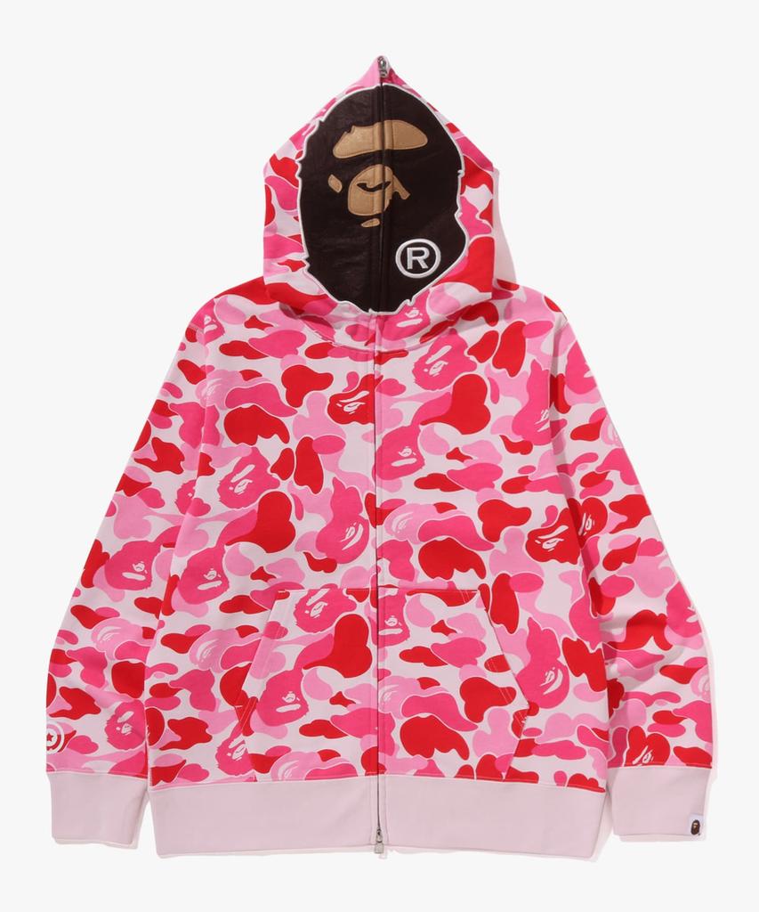 Bape Abc Camo Second Ape Full Zip Hoodie (M) Pink