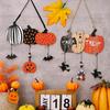 Spooky Halloween Wooden Pendants Ghost Skeleton Hanging Ornament Fun DIY Ornaments for Festive Decoration