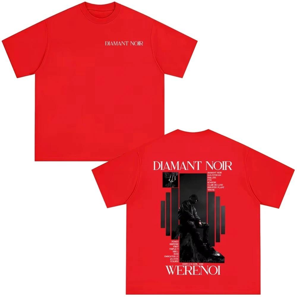 2026 Hot Sale Rapper WeRenoi DiaUnisext Noir Album Tshirt Unisex Women Hip Hop Fashion Pop Music Tshirts Cotton Clorhing Vintage Wear