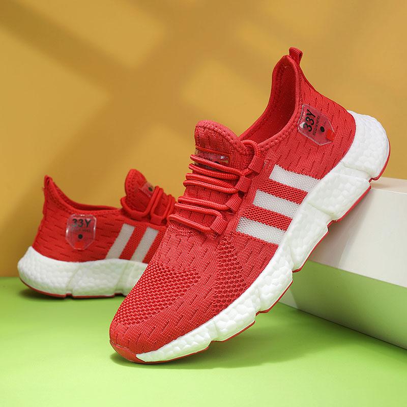 Мужские сетчатые кроссовки больших размеров 39-47 - Дышащая спортивная обувь для бега в зале, Легкая повседневная спортивная обувь