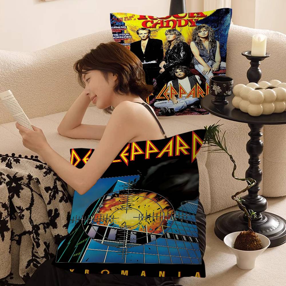 Классическая группа Def L-Leppard Классическая Подушка Чехол для Подушки Наволочка Гостиная Диван Домашний Декор