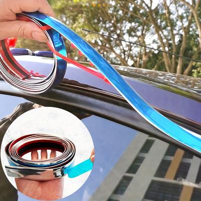 Автомобильная декоративная полоса Хромированная полоса отделки окна Невыцветающая универсальная лента-губа Наружная отделка Отделка двери