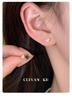 Серьги-гвоздики Cui Yan из стерлингового серебра S925 "Падающая звезда" - Блестящие, Простые, Универсальные и Изысканный дизайн для женщин