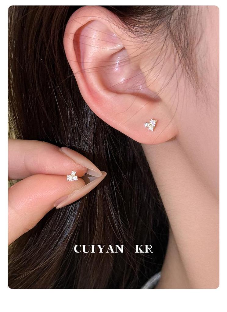 Серьги-гвоздики Cui Yan из стерлингового серебра S925 "Падающая звезда" - Блестящие, Простые, Универсальные и Изысканный дизайн для женщин