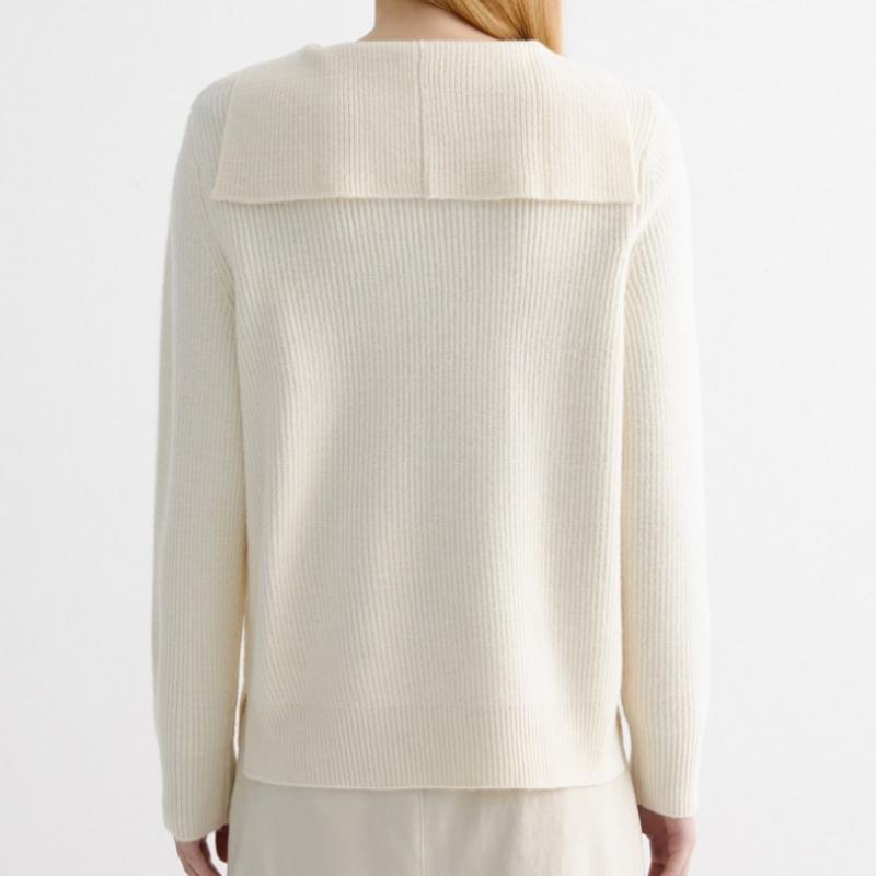 Она S miSS Шерстяной пуловер с вязаным воротником-матроской SSkpoo41110 Iv