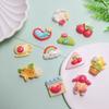 New Arrive 100Pcs/Bag Lovely Resin Flatback Cabochon Heart Flowers Rainbow Cloud Girls Strawberry Cake Slime Beads for DIY Craft