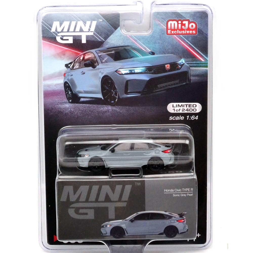 MINI GT Масштаб 164 MiJo Ограниченная серия - Honda Civic Type R (Соник Грей Перл) MGT00659-MJ