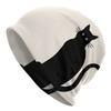 Черная кошка кафе Skullies шапочки шапки унисекс зимняя теплая вязаная шапка унисекс женские крутые шапки для взрослых шапки для лыж на открытом воздухе