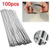 100Pcs Stainless Steel Ties Multi-Purpose Zip Ties Heat Resistant Heavy Duty Steel Band Metal Zip Ties for Pipes Roofs Cables