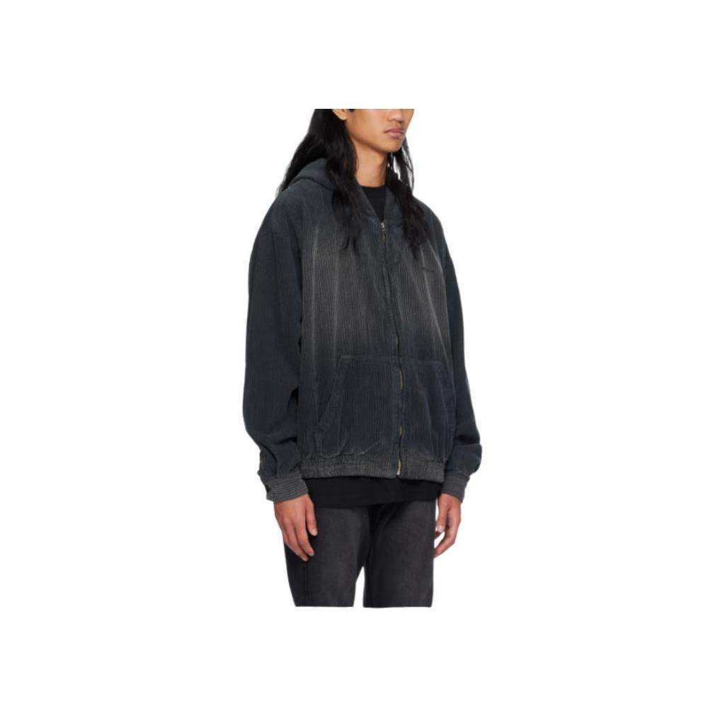 WE11DONE Solid Color Zip-Up Hooded Long Sleeve Jacket Men jackets Gray WD-JP2-24-085-M-GY