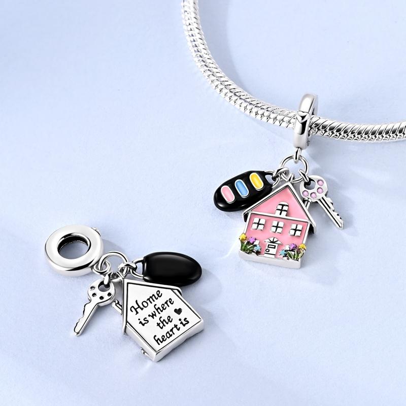 New 925 Silver Charms Pendants Fox Snail Pig Butterfly Cat Dangle Fit Women Original Bracelet DIY Jewelry Gifts