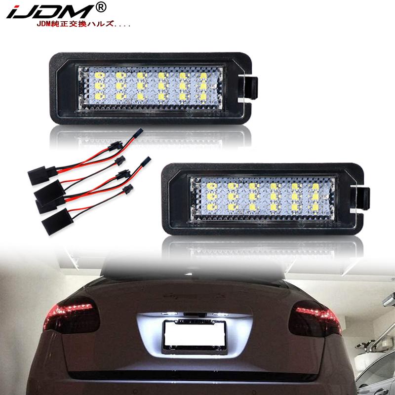 12V LED Number Plate Lamp For Porsche 987 Boxster Cayenne 911 Carrera Turbo 991 GT3 958 Cayenne White License Plate Light Assemb