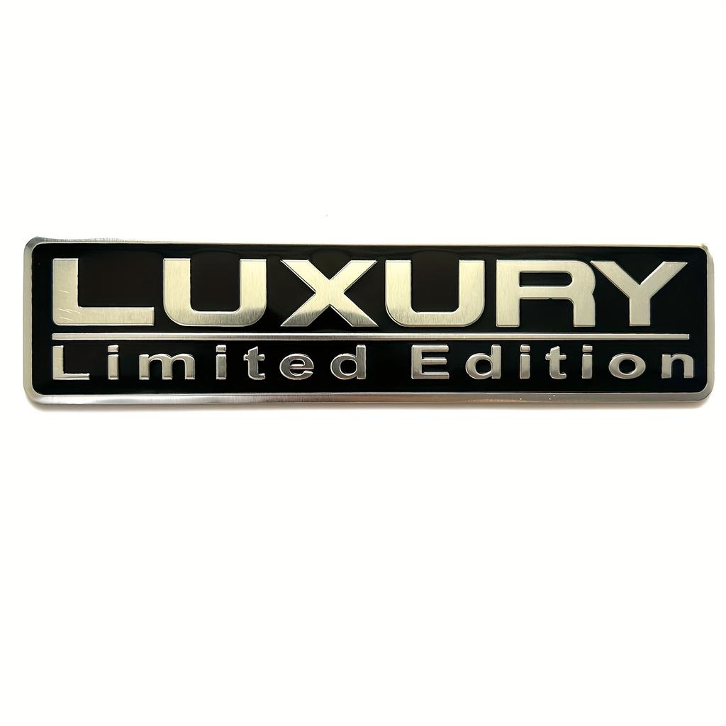 Aluminum Alloy LUXURY Limited Edition Car Emblem, Suitable for Car Body, Trunk, Rear, Side, Car Sticker Decal Decorative Accessory