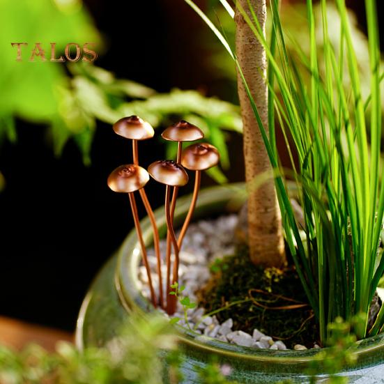 Mushroom Metal Decorative Garden Stake Rustproof Corrosion Resistant Simple Installation Outdoor Pathway Patio Mushroom Statue