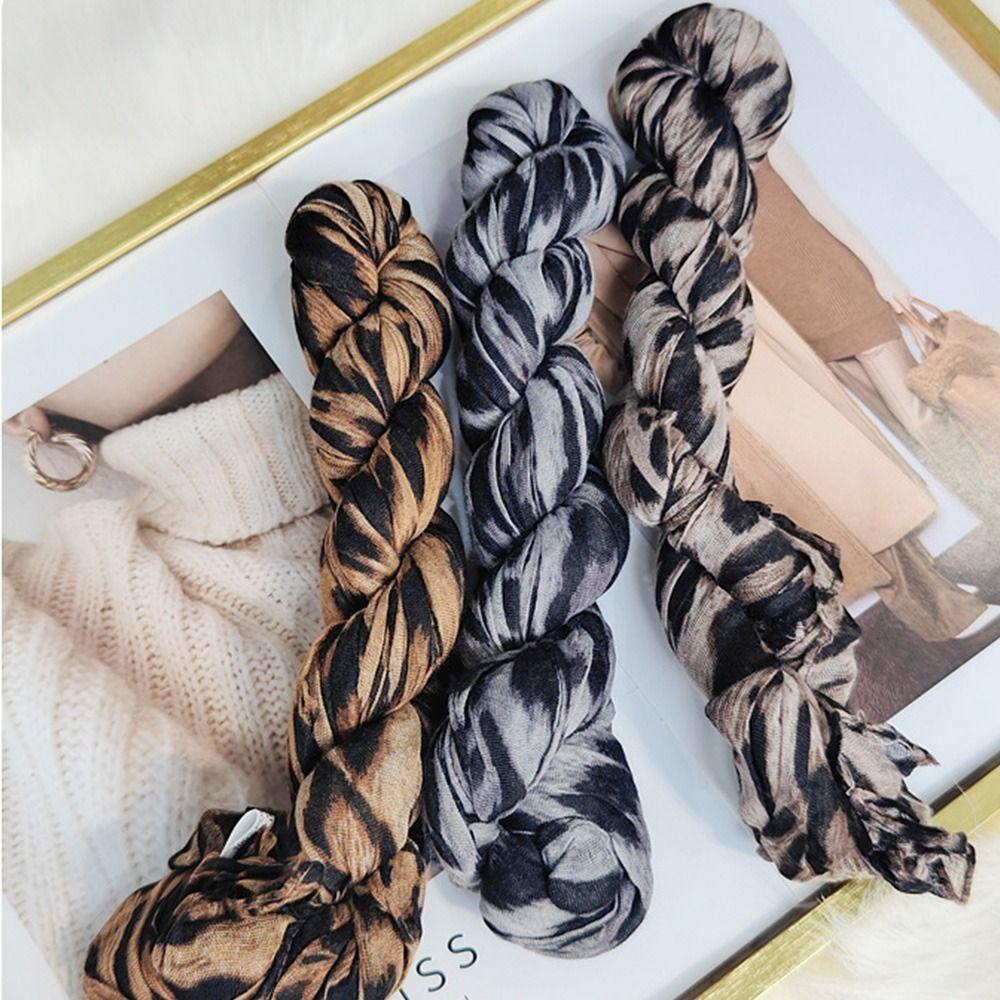 Pleated Long Scarf Soft Retro Cotton Hemp Scarf Fashionable Trend Baotou Hat Spring Summer