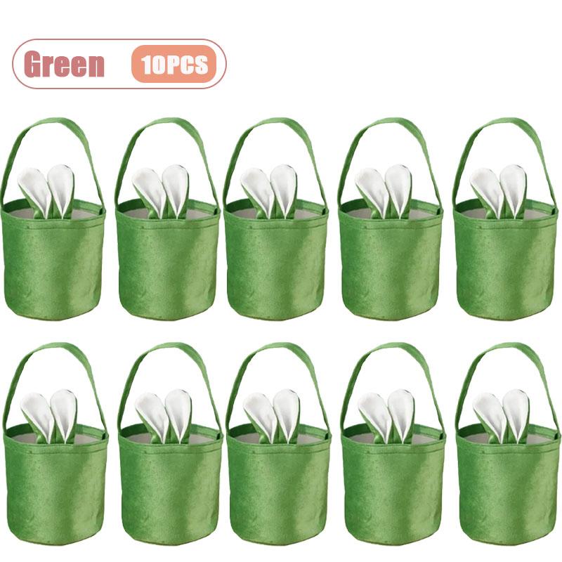 Пасхальные принадлежности Сумочка-корзинка с кроликом Подарочная коробка Контейнер для конфет с кроличьими ушками Весенний праздник Охота за яйцами Прочный держатель для угощений