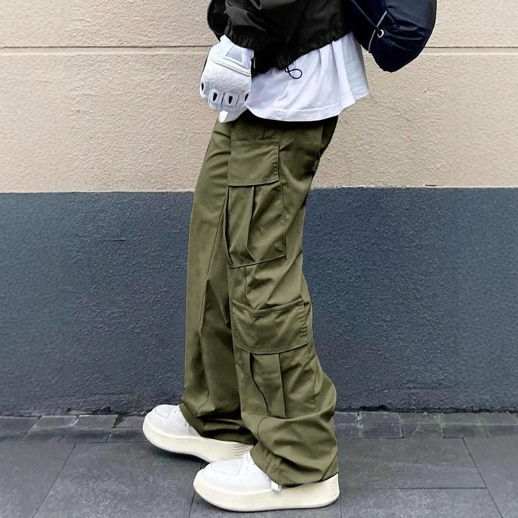Мужские комбинезоны, повседневные брюки с несколькими карманами и завязками, походные брюки, хлопковые саржевые брюки