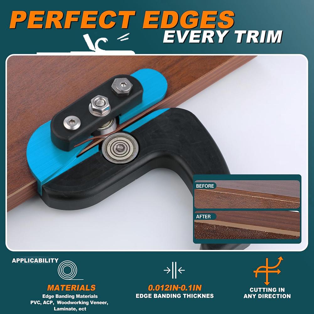 Wood Edge Banding Trimmer Deburring Tool Machine Portable Efficient Furniture Installation Cabinet Making Finishing