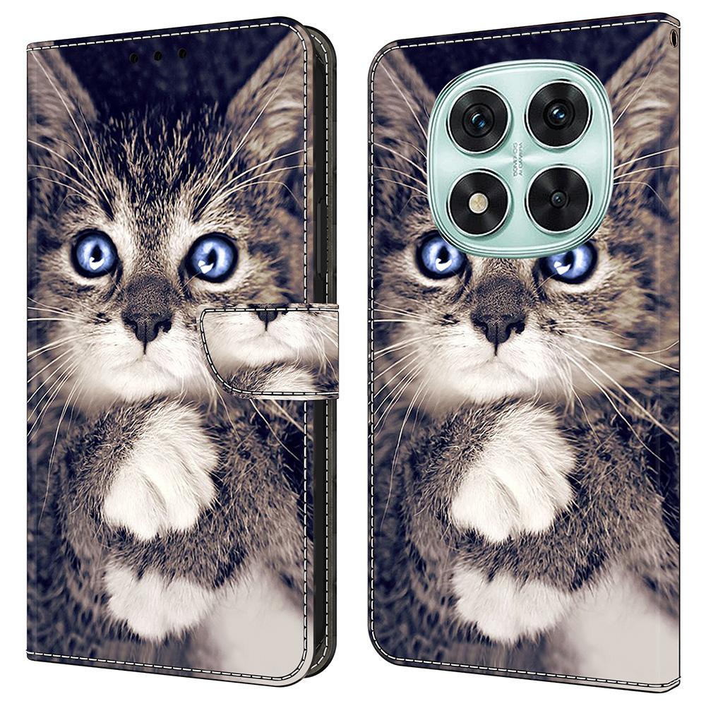 Для Xiaomi Redmi Note 14 Pro 5G/Poco X7 5G Кожаный чехол с печатью узора Кошелек Подставка Флип-чехол для телефона