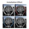 LUBTW1 Suitable for Alfa Romeo Carbon Fiber Texture Steering Wheel Cover with Segmented Quick-Release Design, Durable, for Models Such as Junior,