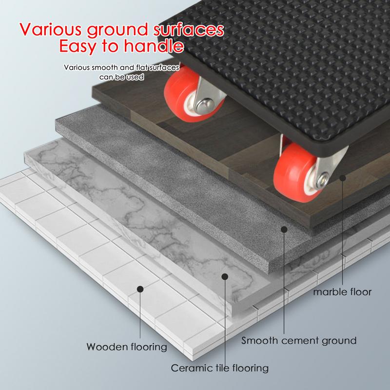 Тележки для перемещения мебели с колесами, портативные, 4-колесные, грузоподъемность 500 кг, набор инструментов для перемещения мебели для тяжелых грузов