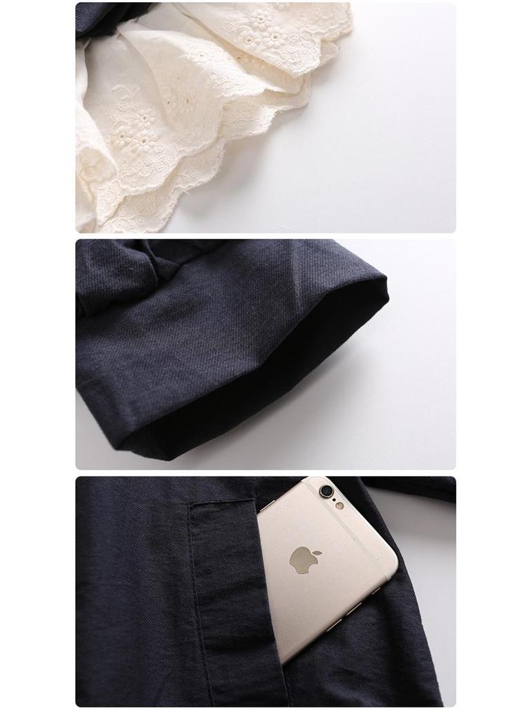 Куртка для девочек в корейском стиле с бантом - 2025 Весна/Осень Легкий модный топ