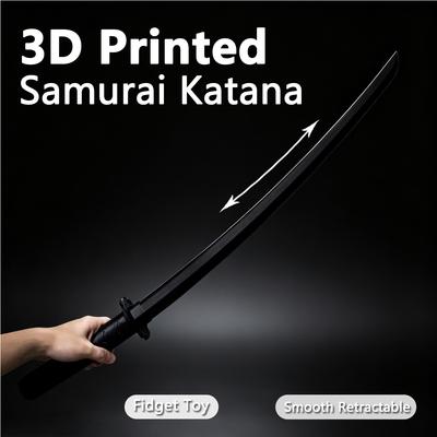 3D-печатная гравитационная катана, выдвижной самурайский меч, фиджет-игрушка, косплей-реквизит из аниме, игрушка для снятия стресса, подарок для подростков, мальчиков