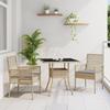 VidaXL 3-Piece Garden Dining Set Beige Poly Rattan 3334929