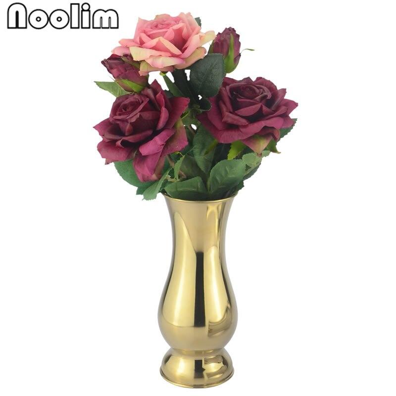 Stainless Steel Tabletop Vase Modern Minimalist Fashion Ornaments Crafts Home Office Decoration Vase
