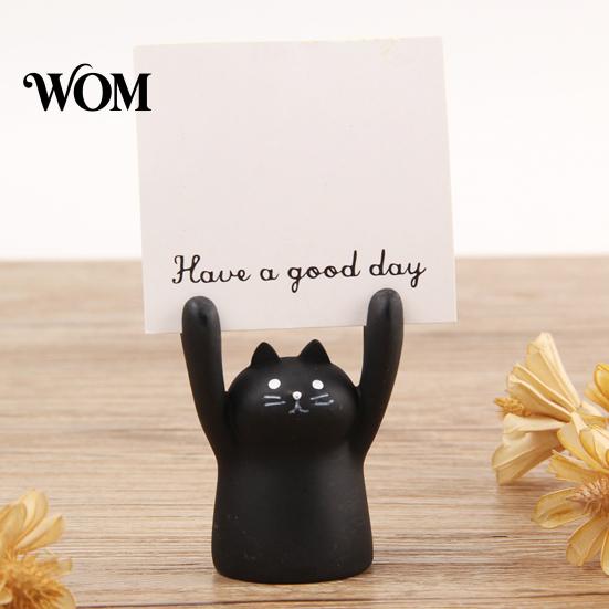 Card Display Holder Memo Holder, Resin Cartoon Animal Paper Photo Clip Stand, Business Notes Messages for Office Desk Organizer