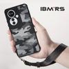 (Comes with Wrist strap)IBMRS for Oppo Reno11 F Shockproof Phone Case,Military Grade Protection Camo Clear Transparent Case