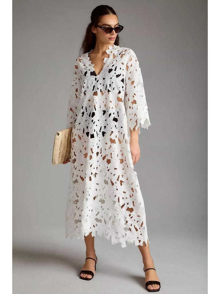 2023 New European & American Casual Loose Beach Vacation Lace Cover-Up Shirt