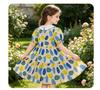 Girls' Summer Pure Cotton Doll Neck Dress